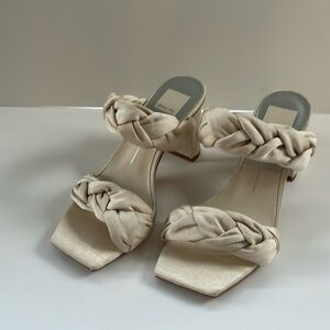 Dolce Vita braided Pheby ivory heels